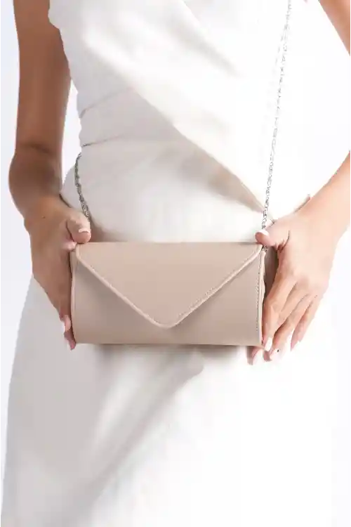 Ten Kadın Abiye Çanta Saten Portföy Çanta