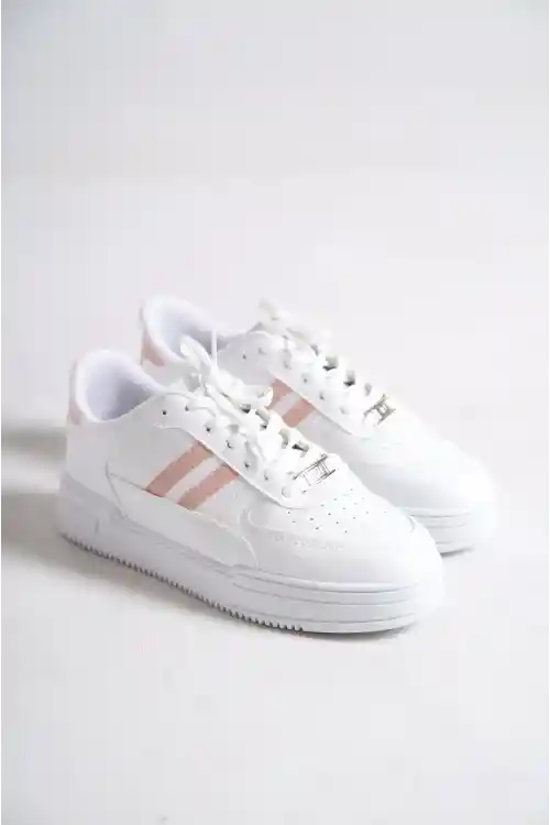 Beyaz-Pudra Kadın Air Sneaker