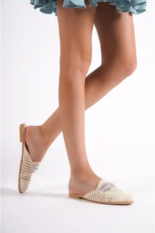 ten Kadın Taşlı Terlik