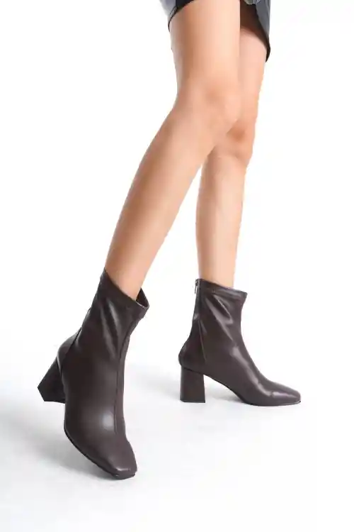 Kahve Kadın Streç Bot