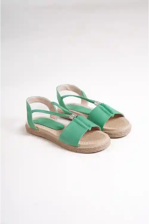 Green Suede Woman Sandals