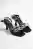 Black Satin Woman Stone An Evening Heels Shoes