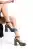 Platinum Croco Womens Platform High Heels