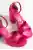 Fuchsia Satin Woman Cross -Platform Heel Shoes