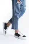 Beyaz-Siyah Kadın Sneaker