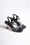 Black WomenS Stone Evening Shoes