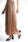 Vizon Kadın Belden Lastikli Pileli Etek