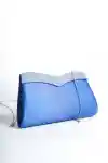 Mavi Saten Kadın Taşlı Saten Abiye Çanta