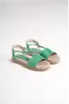 Yeşil Süet Kadın Sandalet