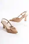 Nude Cilt1 Kadın Tokalı Topuklu Ayakkabı