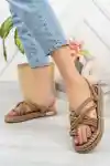 Gold Woman Finger Follow Sandals
