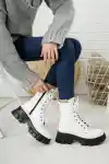White Patent Leather Woman Boots