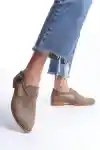 Ten Süet Kadın Tokalı Günlük Ayakkabı