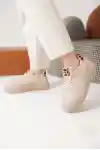 Bej Cilt Kadın Leopar Desenli Kalın Tabanlı Sneaker