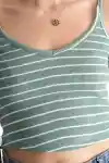 Mint Kadın Çizgili Fitilli Askılı Atlet