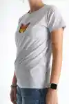Gri Kadın Kelebek Baskılı Tshirt
