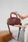 Bordo Cilt Baget Çanta