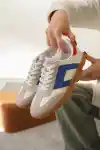 Mavi-Gri Kadın Renk Bloklu Sneaker Ayakkabı