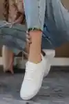 Beyaz-Beyaz Kadın Sneaker