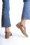 Ten Süet Kadın Tokalı Günlük Ayakkabı