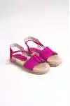 Fuşya Süet Kadın Sandalet