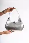 Gümüş Kroko Kadın Cherry Bag Omuz Çantası