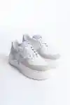 Beyaz-Mavi Kadın Sneaker