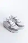 Beyaz-Gri Kadın Sneaker