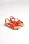 Turuncu Süet Kadın Sandalet