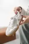 Gri-Beyaz Kadın Renk Bloklu Sneaker Ayakkabı