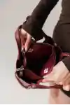 Bordo Kadın Cilt El ve Omuz Çantası