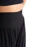 Siyah Kadın Bol Kesim Şalvar Pantolon
