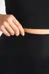 Siyah Kadın Likralı Crop Tayt Sporcu Takım