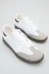Beyaz-Siyah Kadın Çizgisiz Sneaker