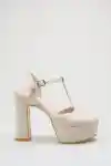 Beyaz Cilt Kadın Uzun Topuklu Ayakkabı