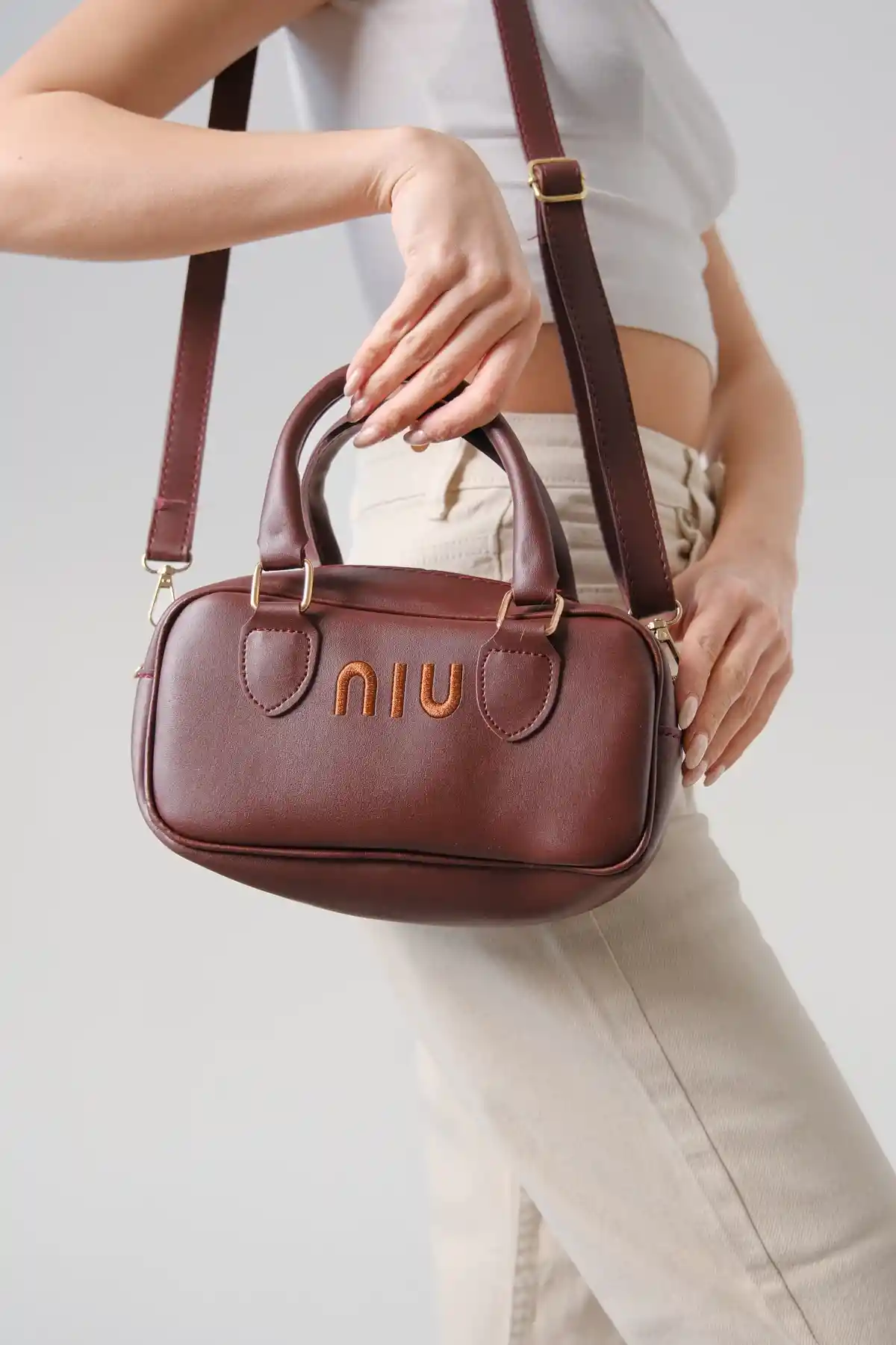 Bordo Cilt Baget Çanta