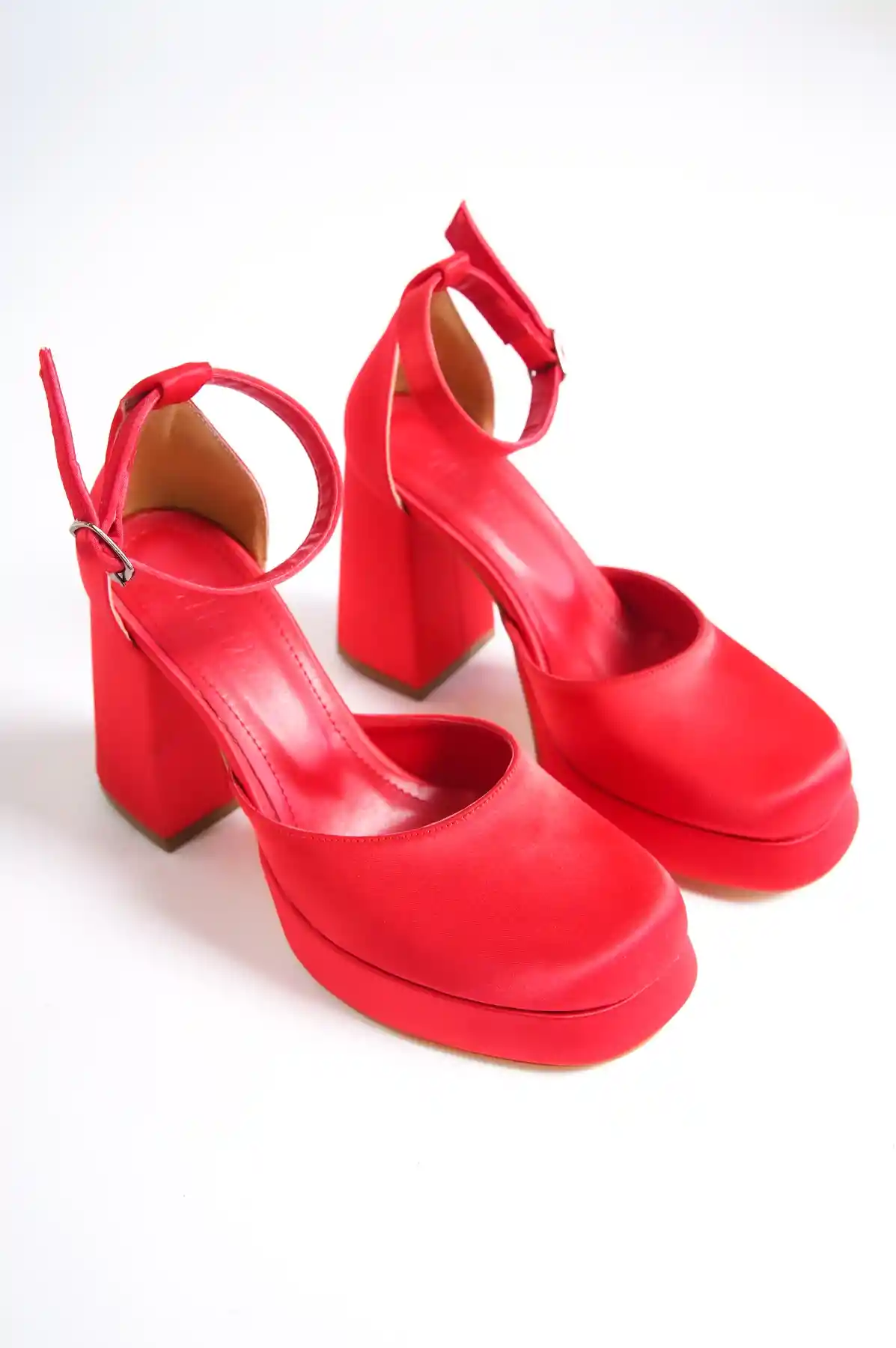 Red Satın WomenS Prevıous Playıng Platform Heep Shoes