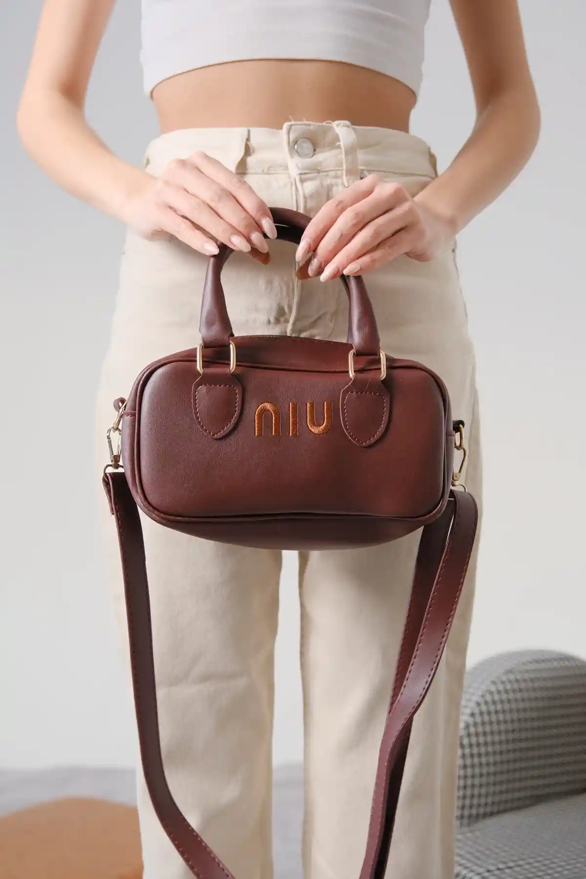 Bordo Cilt Baget Çanta