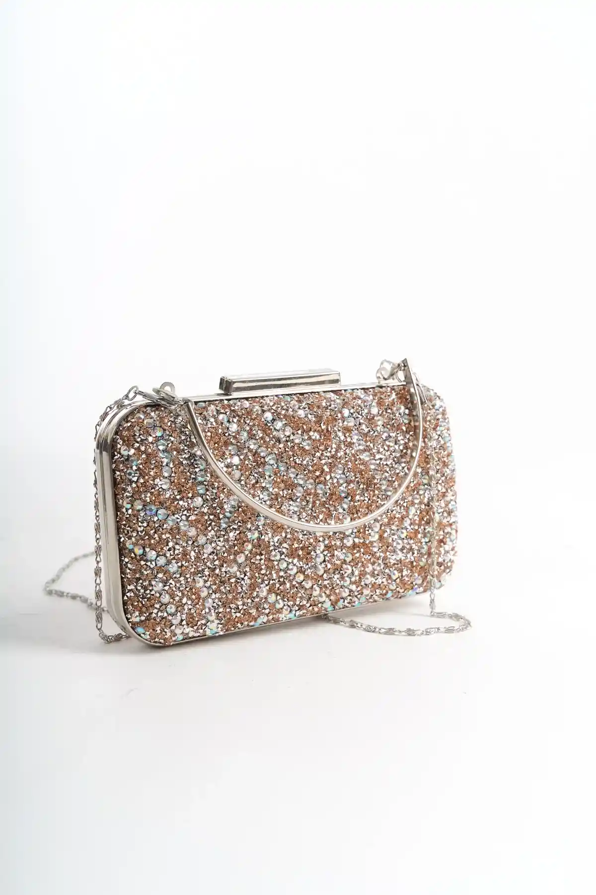 Bakır Kadın Taşlı Abiye Çanta