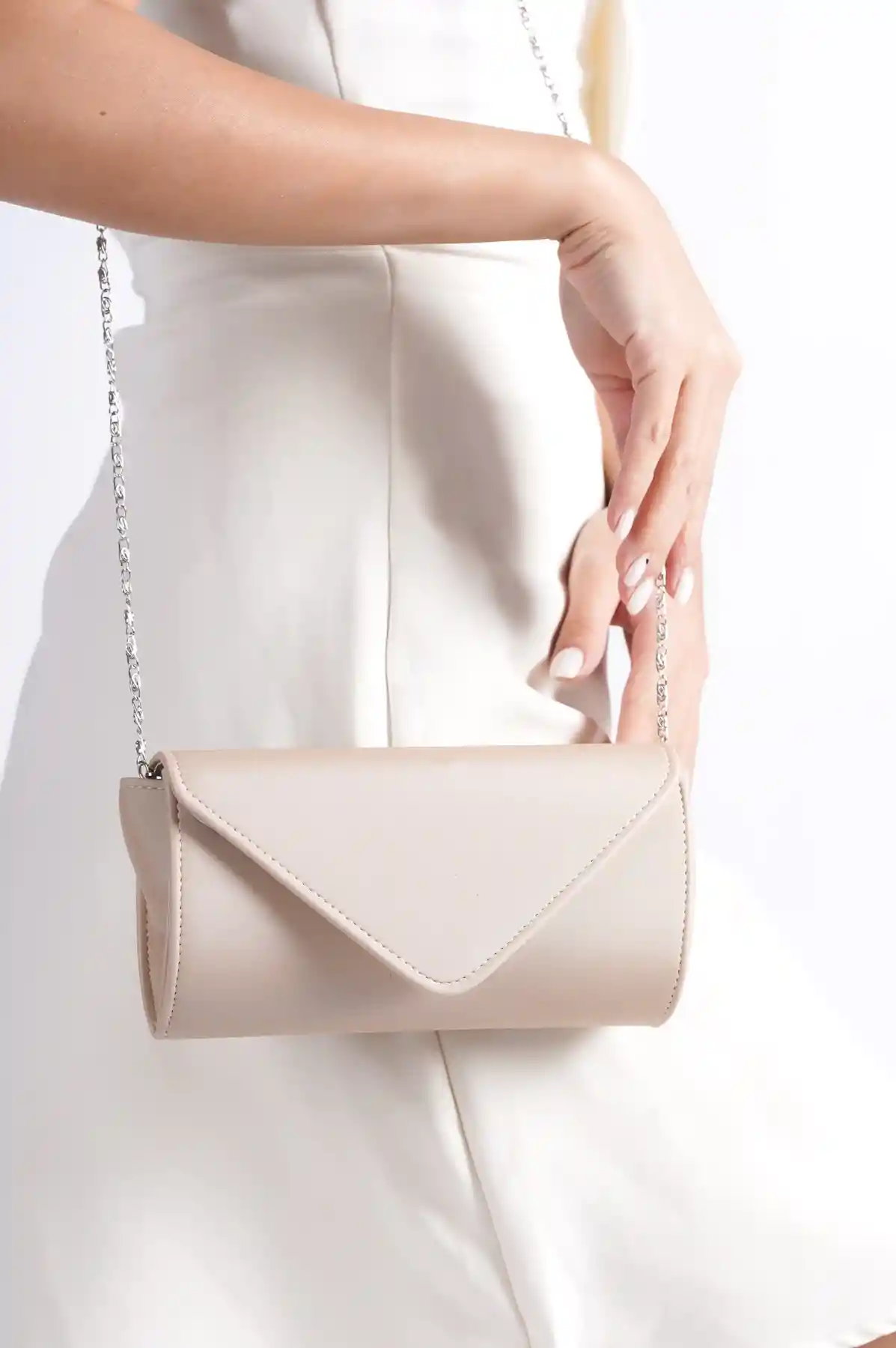 Ten Kadın Abiye Çanta Saten Portföy Çanta