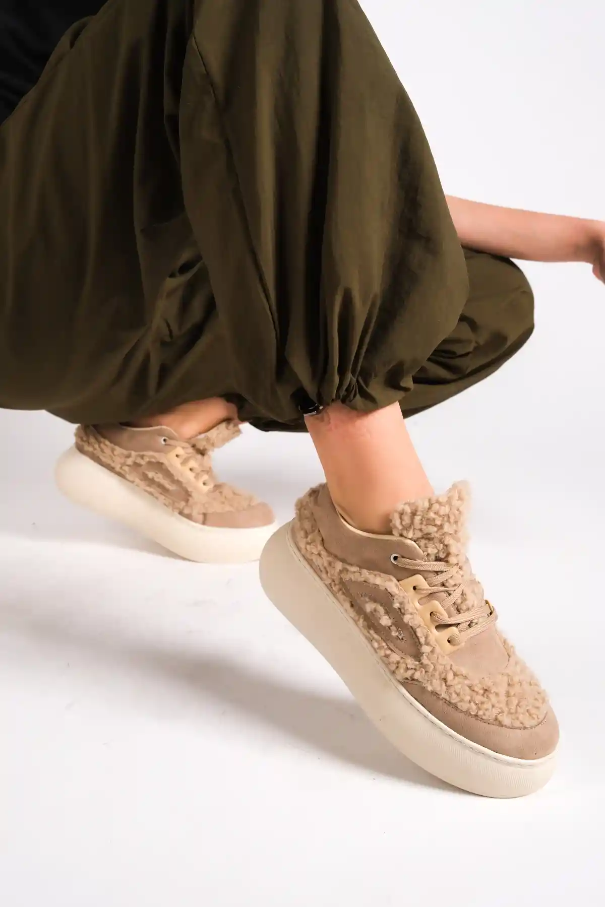 Ten Süet Kadın Yüksek Taban Sneaker