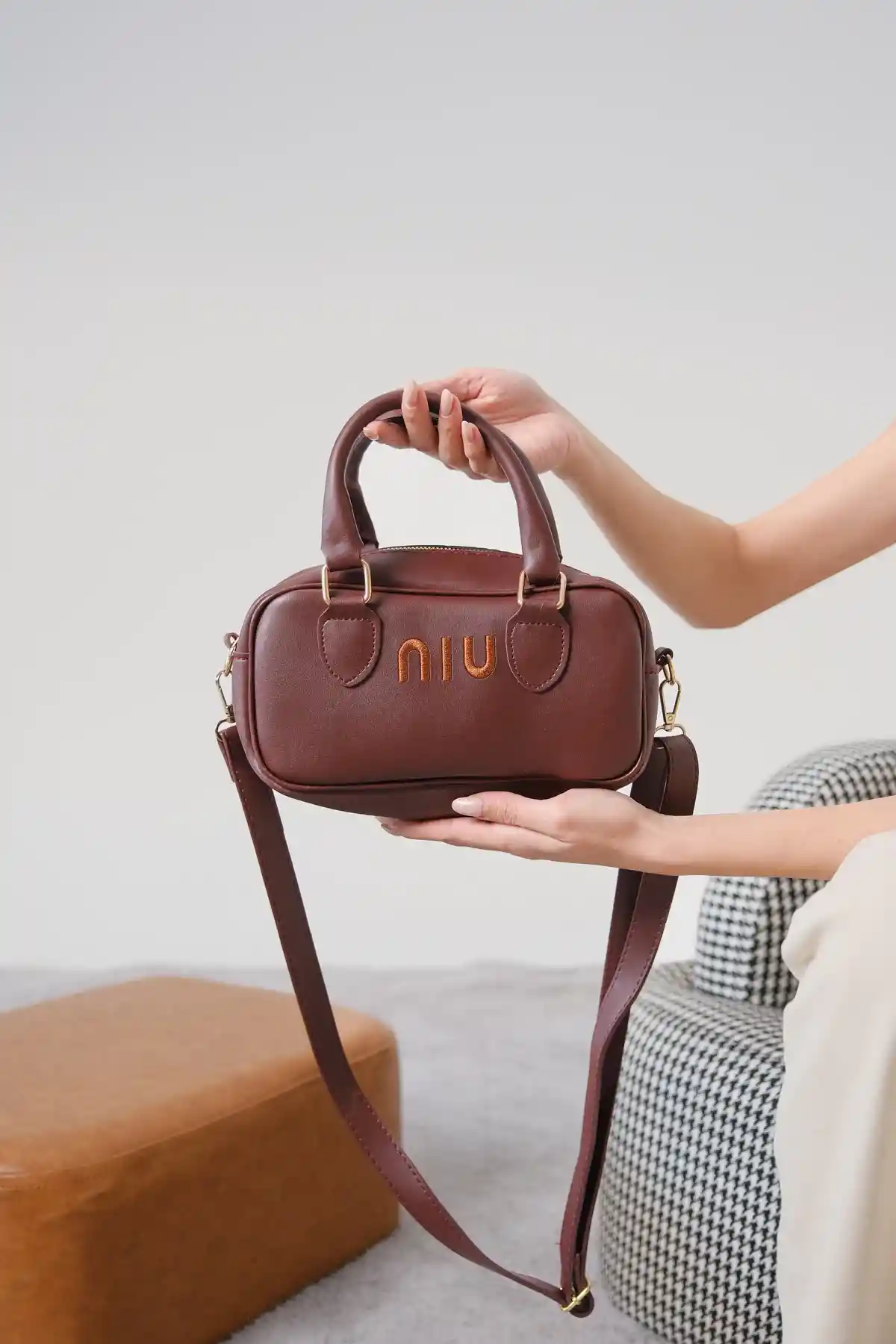 Bordo Cilt Baget Çanta