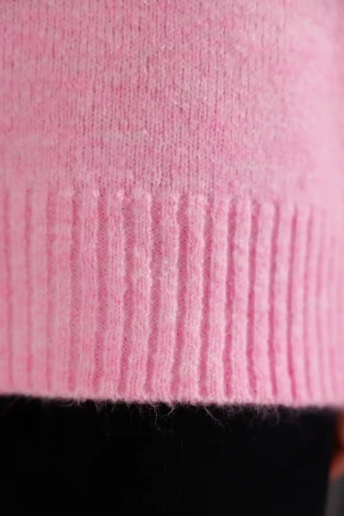 Pembe Bisiklet Yaka Oversize Triko Kazak