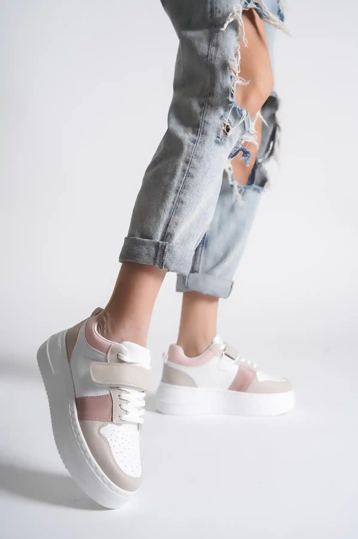 Ten-Pudra-Beyaz Kadın Sneaker