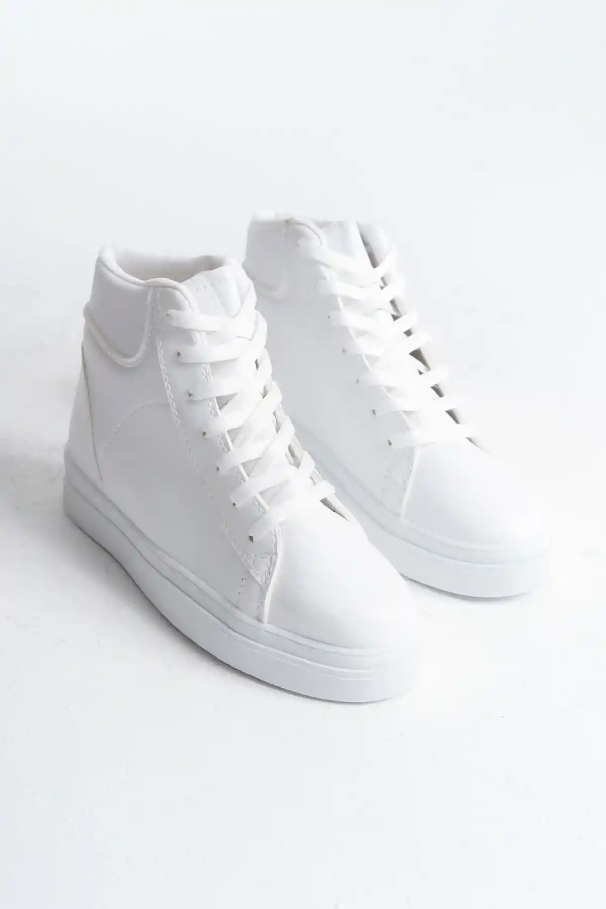 White-White Womens Short Boots
