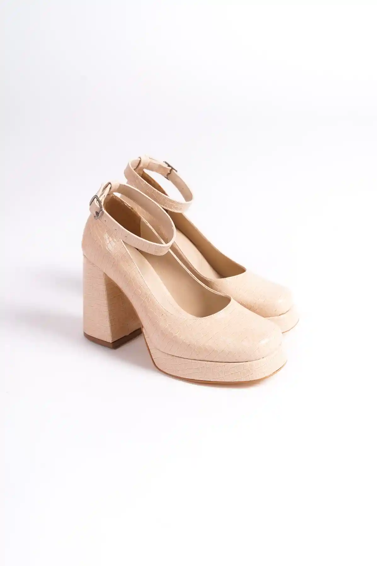 Ten Kroko Kadın Platform Topuklu Ayakkabı