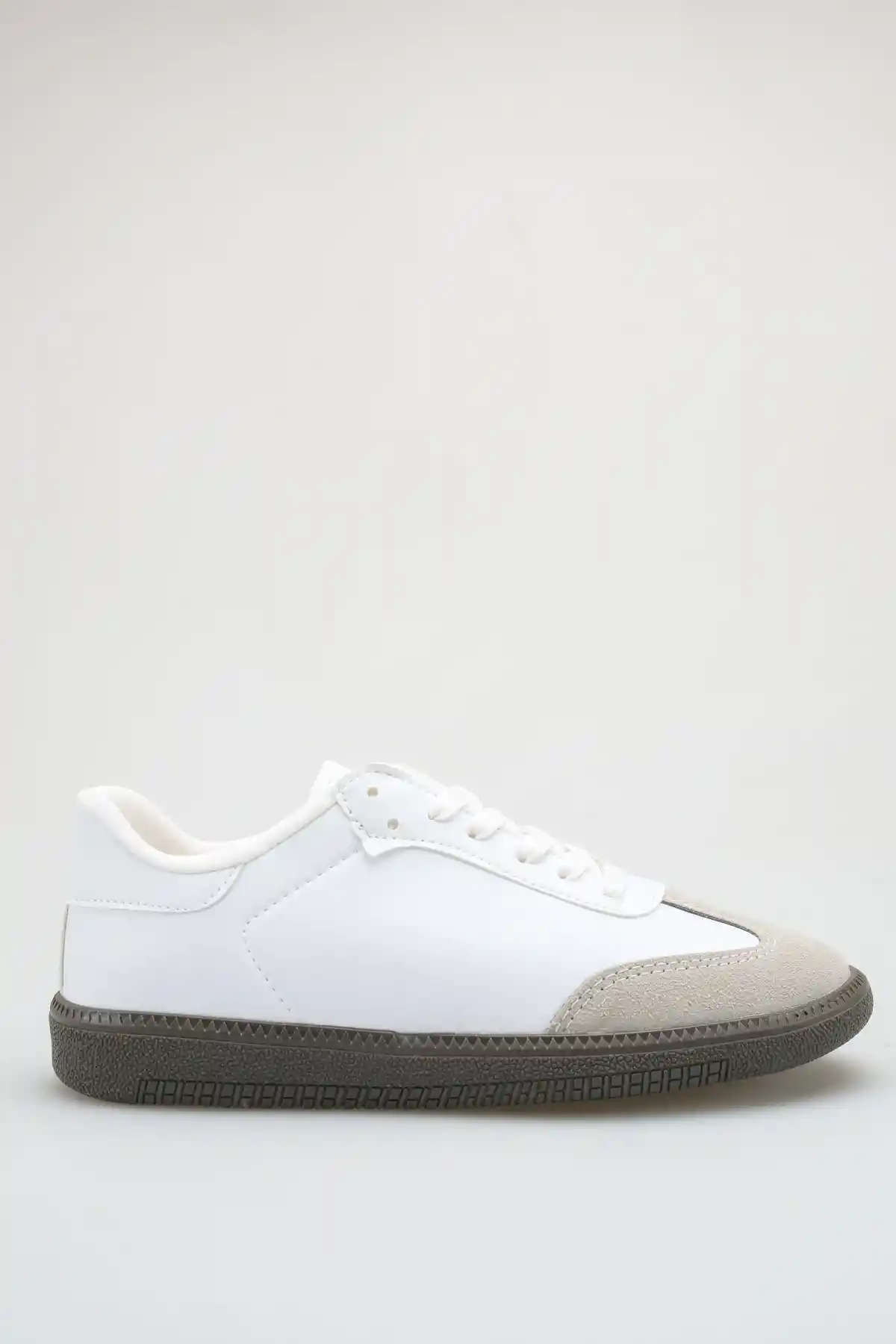 Beyaz-Beyaz Kadın Çizgisiz Sneaker