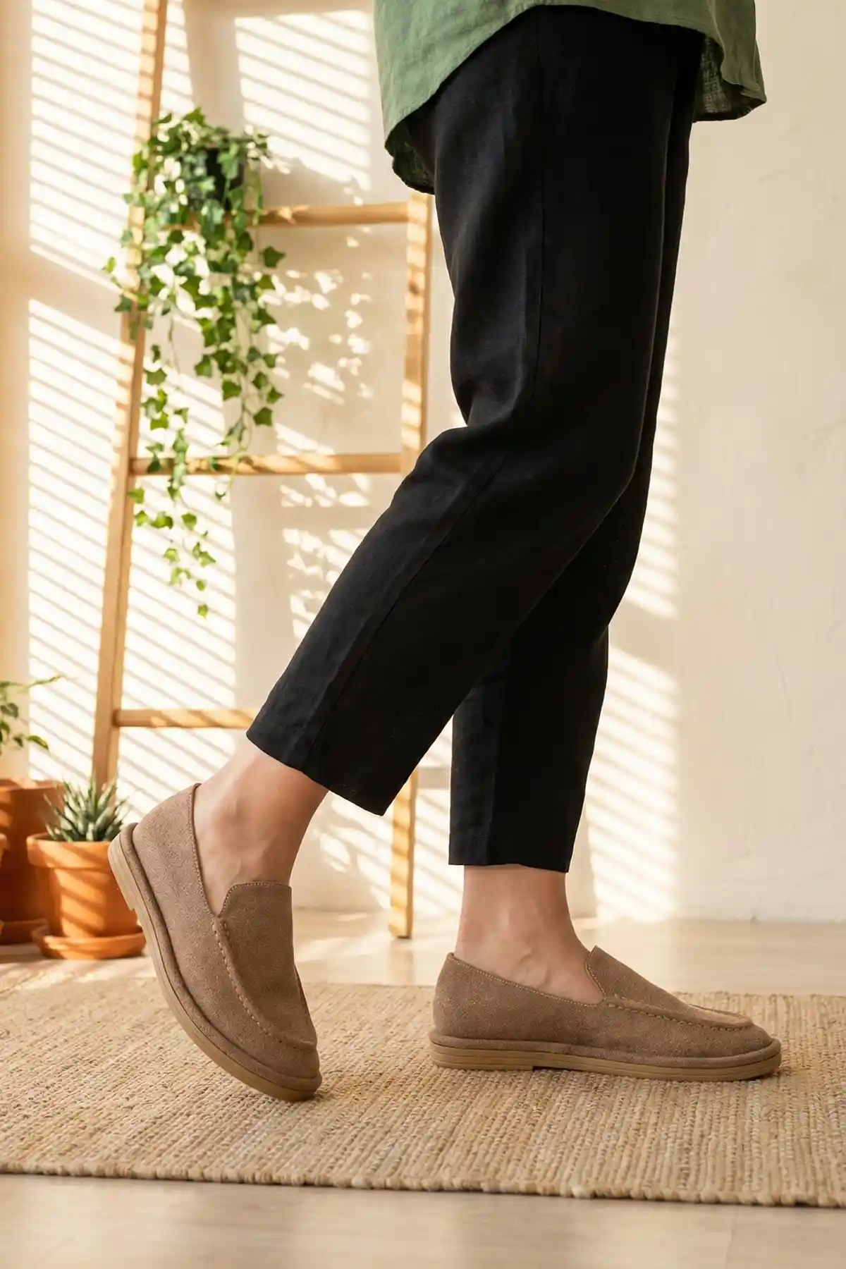 Ten Süet Kadın Loafer Ayakkabı