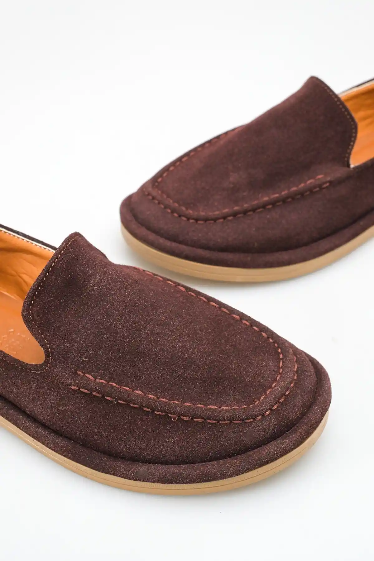 Kahve Süet Kadın Loafer Ayakkabı