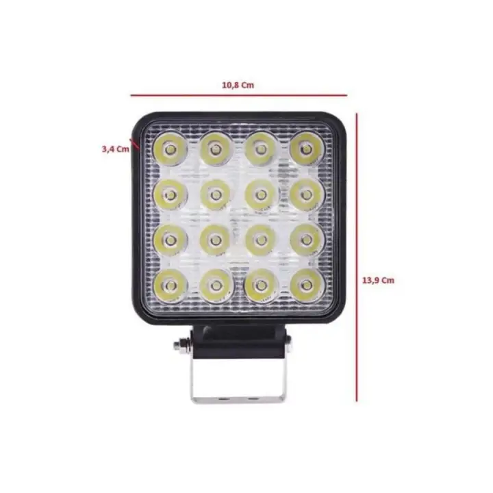 16 Ledli Çalışma Lambası Araç Görüş Lambası Oto Lamba